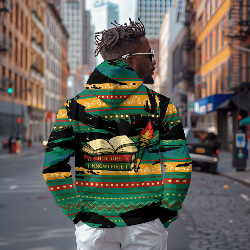 Rooting For Every HBCU Hoodie Pan African Kente Pattern - History And Knowledge Torch