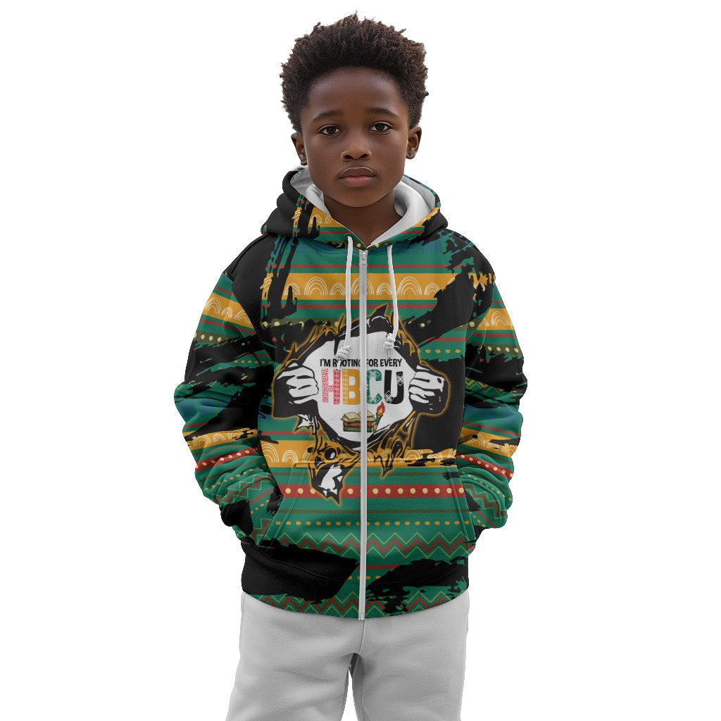 Rooting For Every HBCU Kid Hoodie Pan African Kente Pattern - History And Knowledge Torch