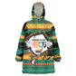 Rooting For Every HBCU Kid Wearable Blanket Hoodie Pan African Kente Pattern - History And Knowledge Torch