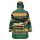 Rooting For Every HBCU Kid Wearable Blanket Hoodie Pan African Kente Pattern - History And Knowledge Torch