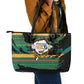 Rooting For Every HBCU Leather Tote Bag Pan African Kente Pattern - History And Knowledge Torch