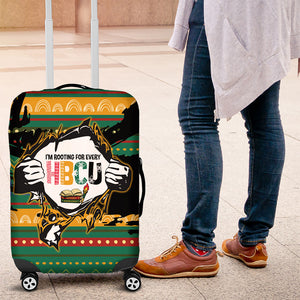 Rooting For Every HBCU Luggage Cover Pan African Kente Pattern - History And Knowledge Torch