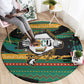 Rooting For Every HBCU Round Carpet Pan African Kente Pattern - History And Knowledge Torch