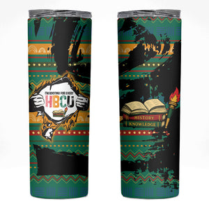 Rooting For Every HBCU Skinny Tumbler Pan African Kente Pattern - History And Knowledge Torch