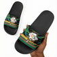 Rooting For Every HBCU Slide Sandals Pan African Kente Pattern - History And Knowledge Torch