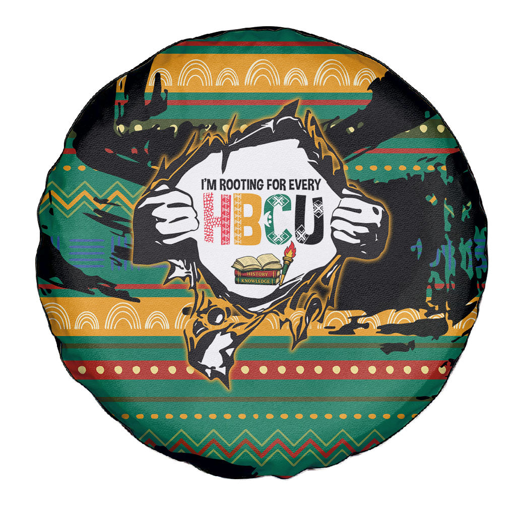 Rooting For Every HBCU Spare Tire Cover Pan African Kente Pattern - History And Knowledge Torch