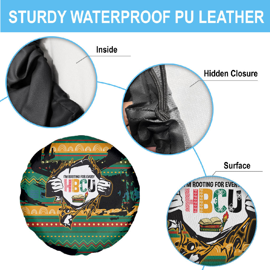 Rooting For Every HBCU Spare Tire Cover Pan African Kente Pattern - History And Knowledge Torch