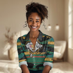 Rooting For Every HBCU Women Casual Shirt Pan African Kente Pattern - History And Knowledge Torch