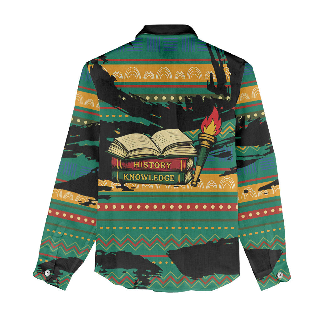 Rooting For Every HBCU Women Casual Shirt Pan African Kente Pattern - History And Knowledge Torch