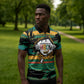 Rooting For Every HBCU Zipper Polo Shirt Pan African Kente Pattern - History And Knowledge Torch