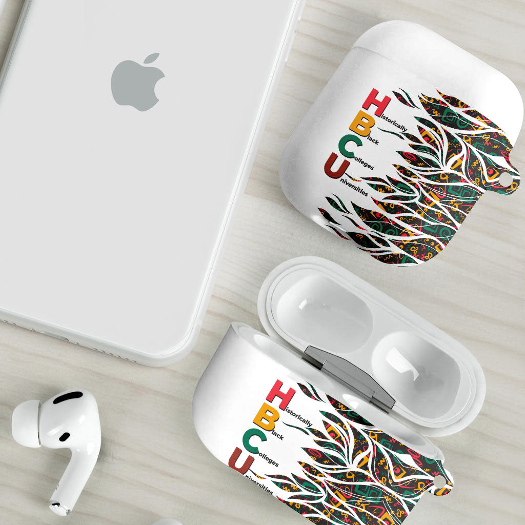 Historically Black Colleges Universities HBCU AirPods Case Pan African Colors Tribal Pattern Typography
