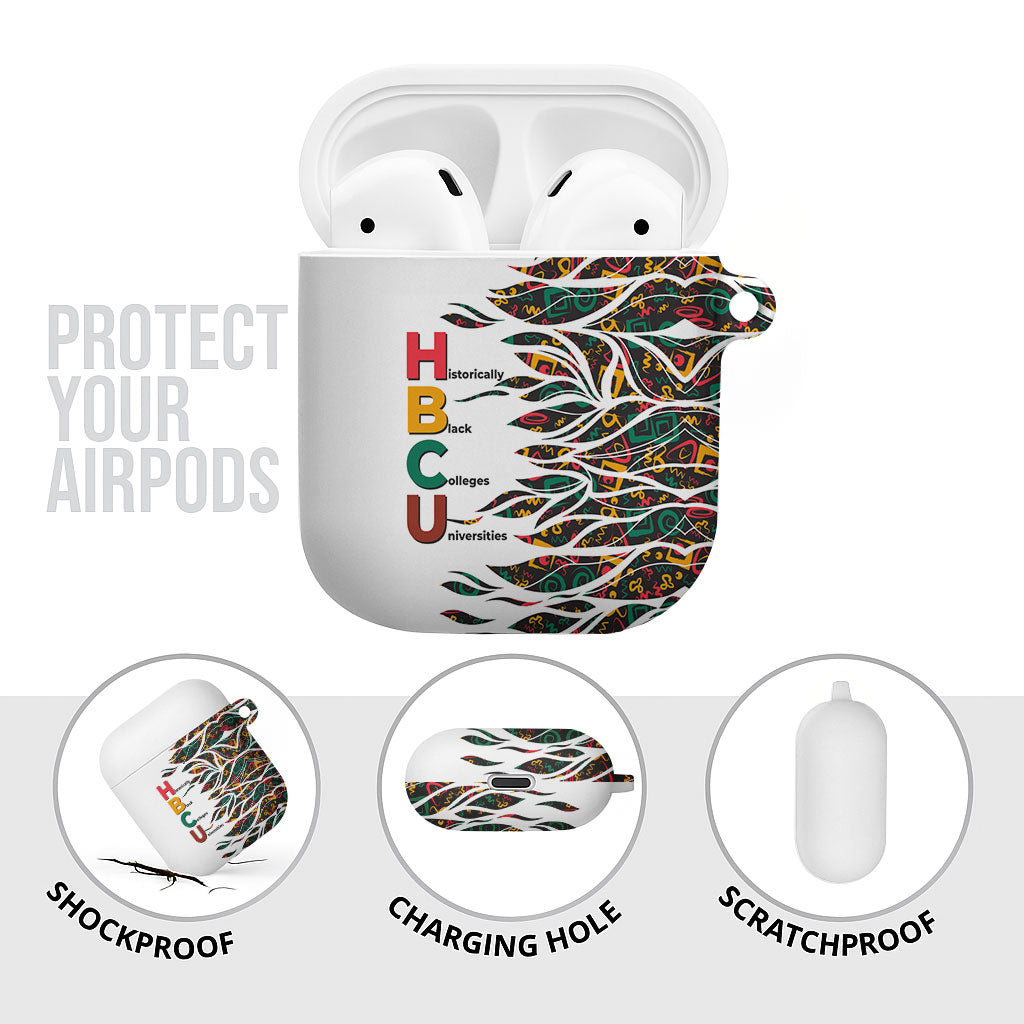 Historically Black Colleges Universities HBCU AirPods Case Pan African Colors Tribal Pattern Typography