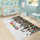 Historically Black Colleges Universities HBCU Area Rug Pan African Colors Tribal Pattern Typography