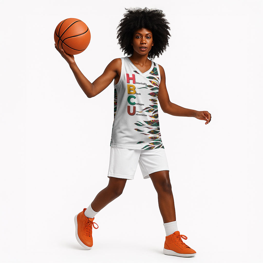 Historically Black Colleges Universities HBCU Basketball Jersey Pan African Colors Tribal Pattern Typography