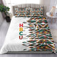 Historically Black Colleges Universities HBCU Bedding Set Pan African Colors Tribal Pattern Typography