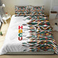 Historically Black Colleges Universities HBCU Bedding Set Pan African Colors Tribal Pattern Typography