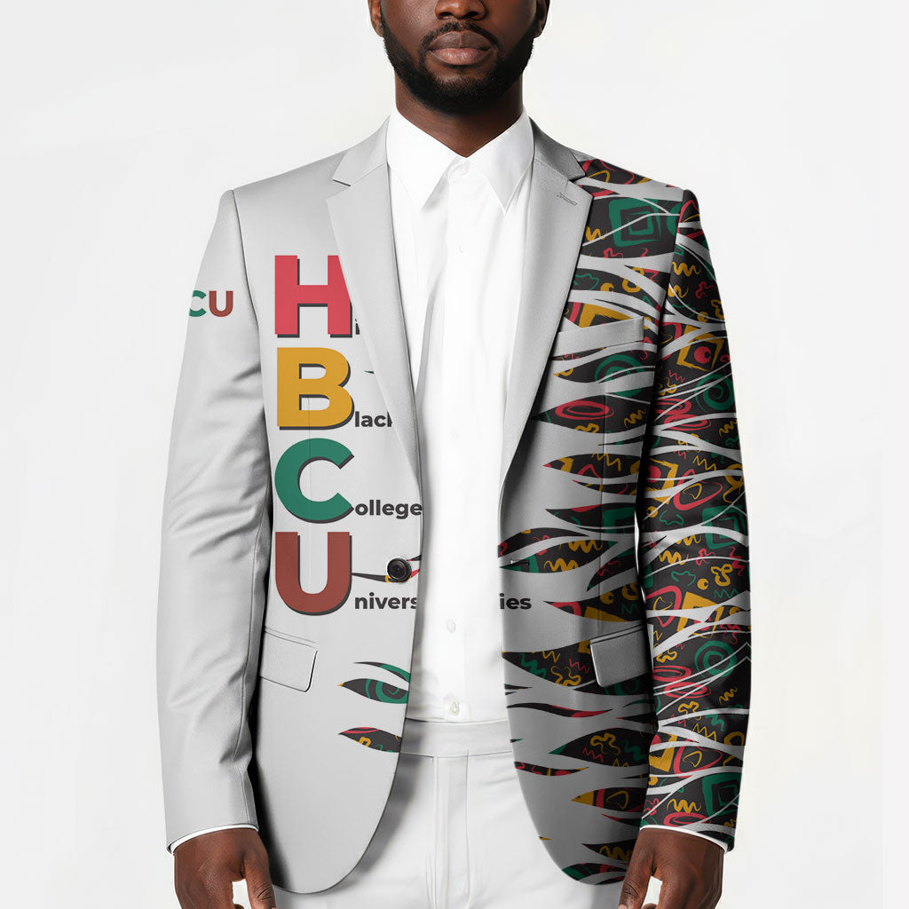 Historically Black Colleges Universities HBCU Blazer Pan African Colors Tribal Pattern Typography