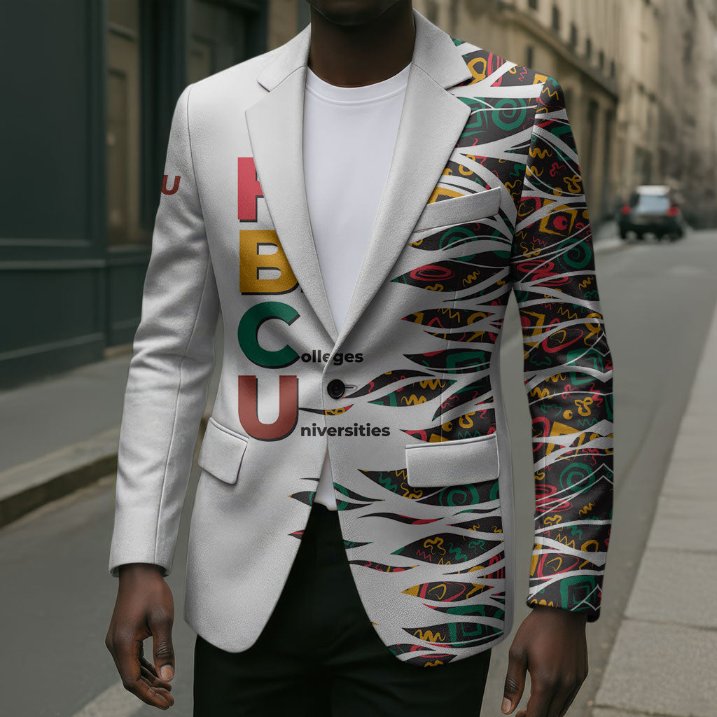 Historically Black Colleges Universities HBCU Blazer Pan African Colors Tribal Pattern Typography