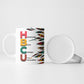 Historically Black Colleges Universities HBCU Ceramic Mug Pan African Colors Tribal Pattern Typography