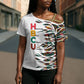 Historically Black Colleges Universities HBCU Cross Shoulder Shirt Pan African Colors Tribal Pattern Typography