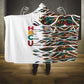 Historically Black Colleges Universities HBCU Hooded Blanket Pan African Colors Tribal Pattern Typography