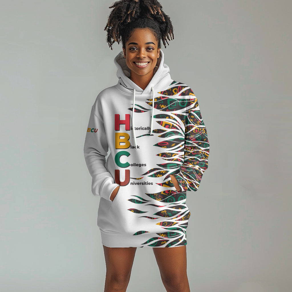 Historically Black Colleges Universities HBCU Hoodie Dress Pan African Colors Tribal Pattern Typography