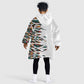 Historically Black Colleges Universities HBCU Kid Wearable Blanket Hoodie Pan African Colors Tribal Pattern Typography