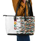 Historically Black Colleges Universities HBCU Leather Tote Bag Pan African Colors Tribal Pattern Typography
