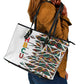 Historically Black Colleges Universities HBCU Leather Tote Bag Pan African Colors Tribal Pattern Typography