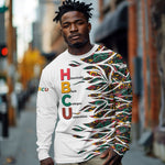 Historically Black Colleges Universities HBCU Long Sleeve Shirt Pan African Colors Tribal Pattern Typography
