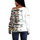 Historically Black Colleges Universities HBCU Off Shoulder Sweater Pan African Colors Tribal Pattern Typography