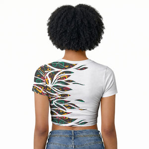 Historically Black Colleges Universities HBCU Raglan Cropped T shirt Pan African Colors Tribal Pattern Typography