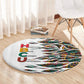 Historically Black Colleges Universities HBCU Round Carpet Pan African Colors Tribal Pattern Typography