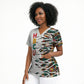 Historically Black Colleges Universities HBCU Scrub Top Pan African Colors Tribal Pattern Typography