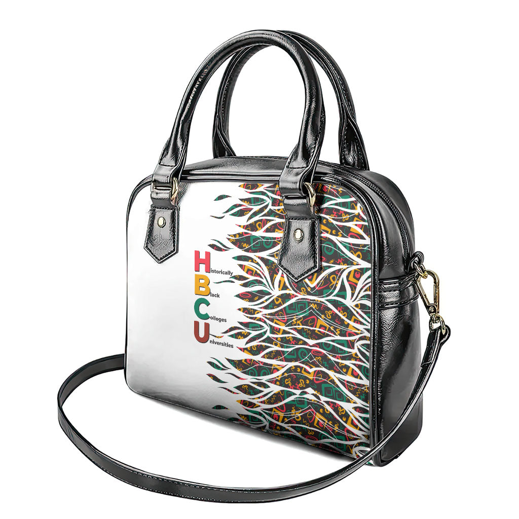 Historically Black Colleges Universities HBCU Shoulder Handbag Pan African Colors Tribal Pattern Typography