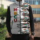 Historically Black Colleges Universities HBCU Sleeveless Puffer Jacket Pan African Colors Tribal Pattern Typography