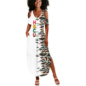 Historically Black Colleges Universities HBCU Summer Maxi Dress Pan African Colors Tribal Pattern Typography