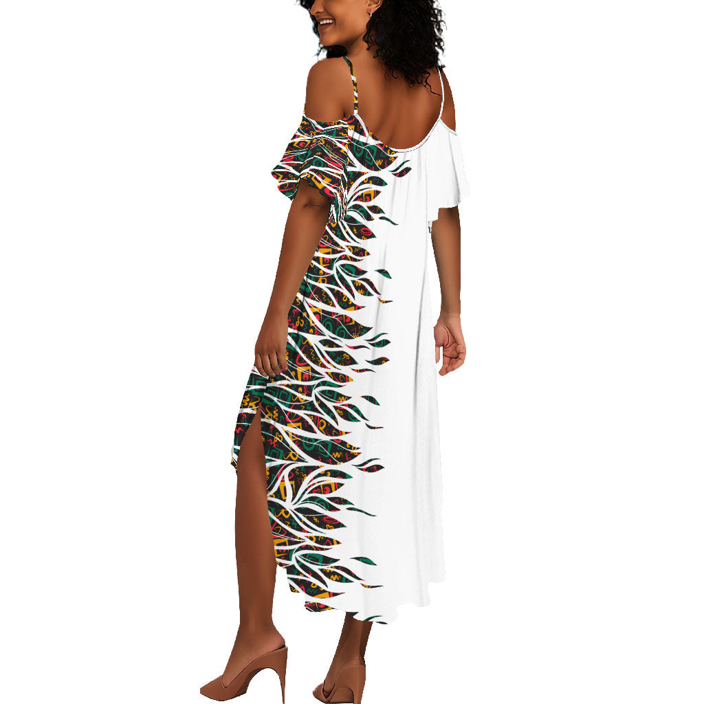 Historically Black Colleges Universities HBCU Summer Maxi Dress Pan African Colors Tribal Pattern Typography