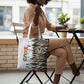 Historically Black Colleges Universities HBCU Tote Bag Pan African Colors Tribal Pattern Typography