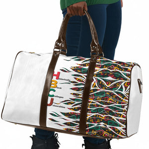 Historically Black Colleges Universities HBCU Travel Bag Pan African Colors Tribal Pattern Typography
