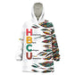 Historically Black Colleges Universities HBCU Wearable Blanket Hoodie Pan African Colors Tribal Pattern Typography