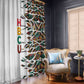 Historically Black Colleges Universities HBCU Window Curtain Pan African Colors Tribal Pattern Typography