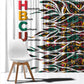 Historically Black Colleges Universities HBCU Window Curtain Pan African Colors Tribal Pattern Typography