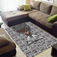 HBCU Black History Legacy Area Rug Word Cloud African Shield Knowledge Book