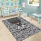 HBCU Black History Legacy Area Rug Word Cloud African Shield Knowledge Book
