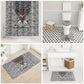 HBCU Black History Legacy Bathroom Set Word Cloud African Shield Knowledge Book