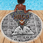 HBCU Black History Legacy Beach Blanket Word Cloud African Shield Knowledge Book