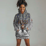 HBCU Black History Legacy Hoodie Dress Word Cloud African Shield Knowledge Book