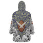 HBCU Black History Legacy Kid Wearable Blanket Hoodie Word Cloud African Shield Knowledge Book