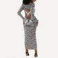 HBCU Black History Legacy Long Sleeve Bodycon Dress Word Cloud African Shield Knowledge Book